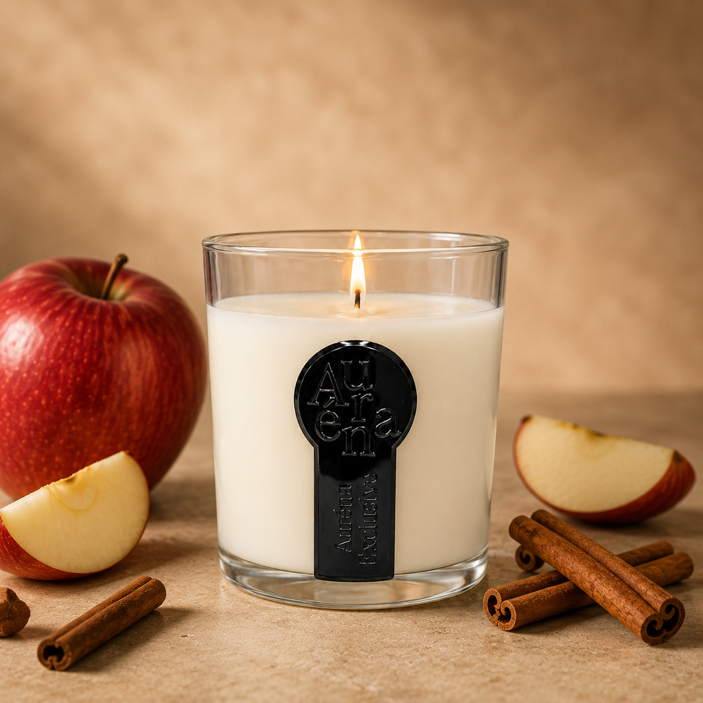 AURÉNA Duftkerze Apfel-Zimt 220 g
Fruchtiger Apfel trifft auf warmen Zimt – ein gemütlicher Duft für eine behagliche Atmosphäre.